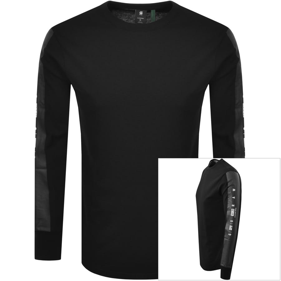 Alternative Image for ProductG Star Raw Taped Long Sleeved T Shirt Black1